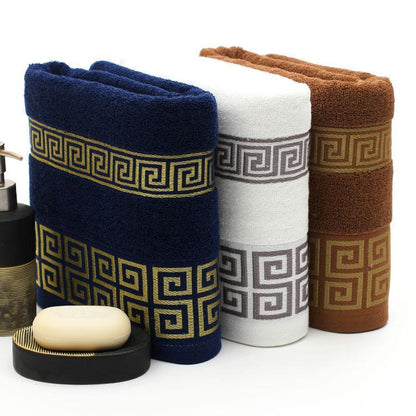 Cotton Solid Color Large Bath Towel Gift Set