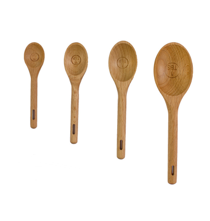 Unpainted Beech Wood Small Baking Spoon