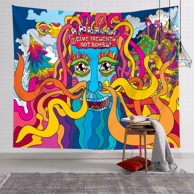 Nordic Style Colorful Psychedelic Wall Tapestry