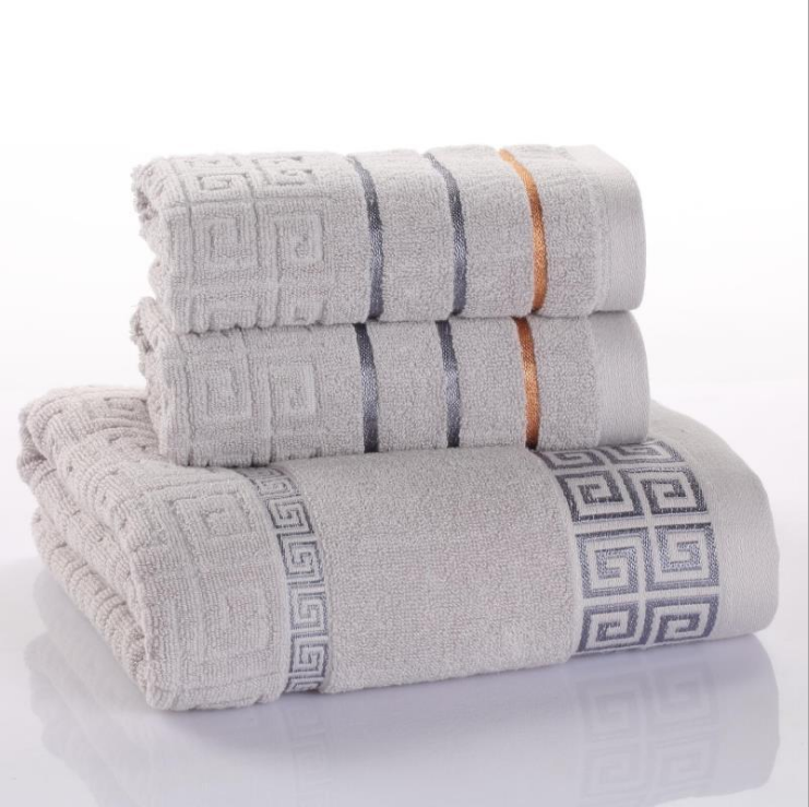 Great Wall Cotton Towel Set with Custom Logo (3 Pieces)